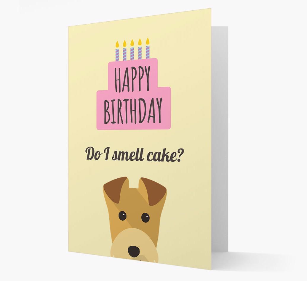 Card 'Do I smell cake?' with {breedCommonName} Icon