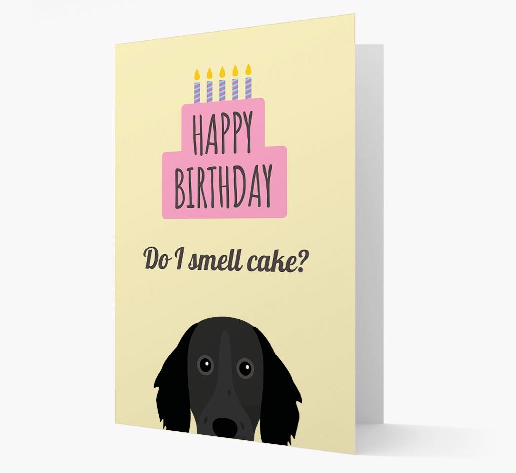 Card 'Do I smell cake?' with {breedCommonName} Icon