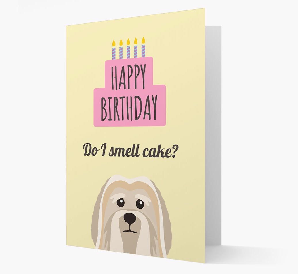 Card 'Do I smell cake?' with {breedCommonName} Icon