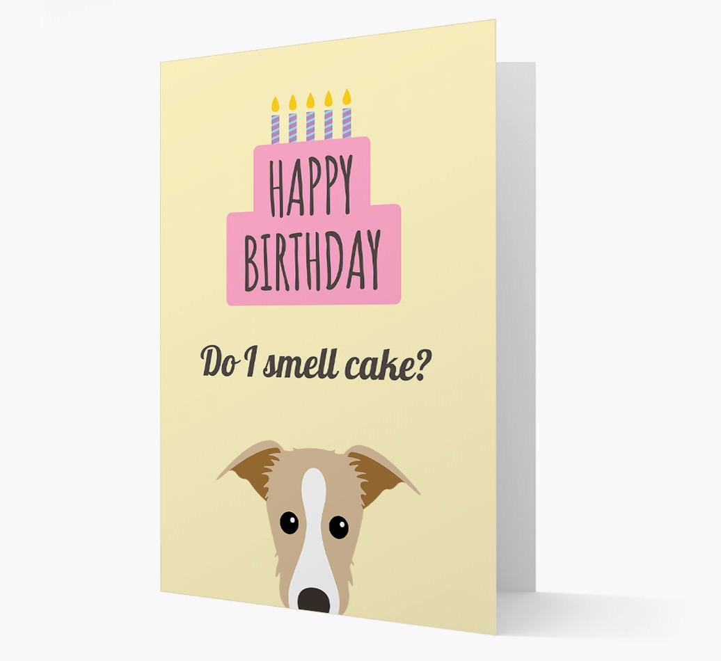 Card 'Do I smell cake?' with {breedCommonName} Icon