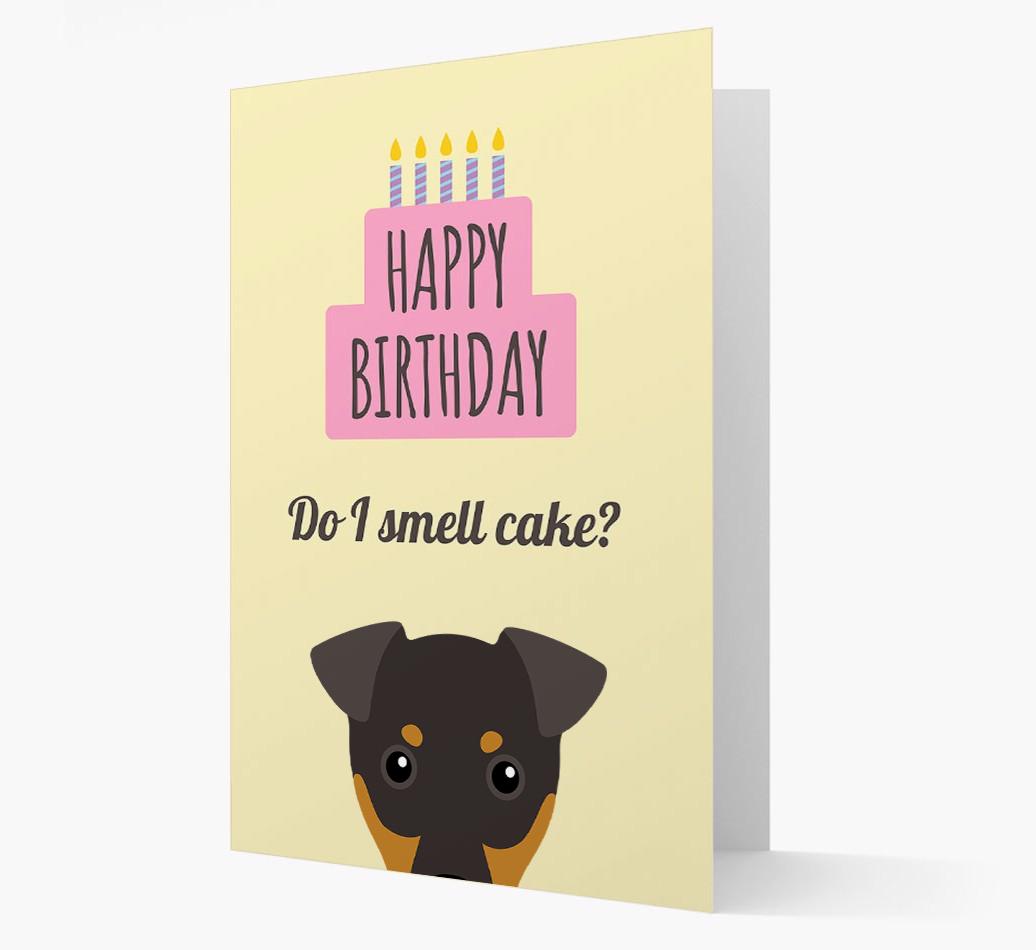 Card 'Do I smell cake?' with {breedCommonName} Icon