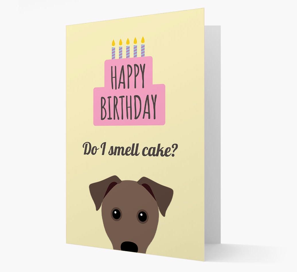 Card 'Do I smell cake?' with {breedCommonName} Icon