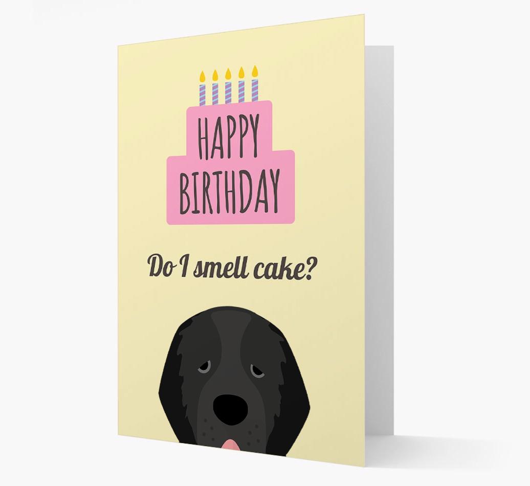 Card 'Do I smell cake?' with {breedCommonName} Icon