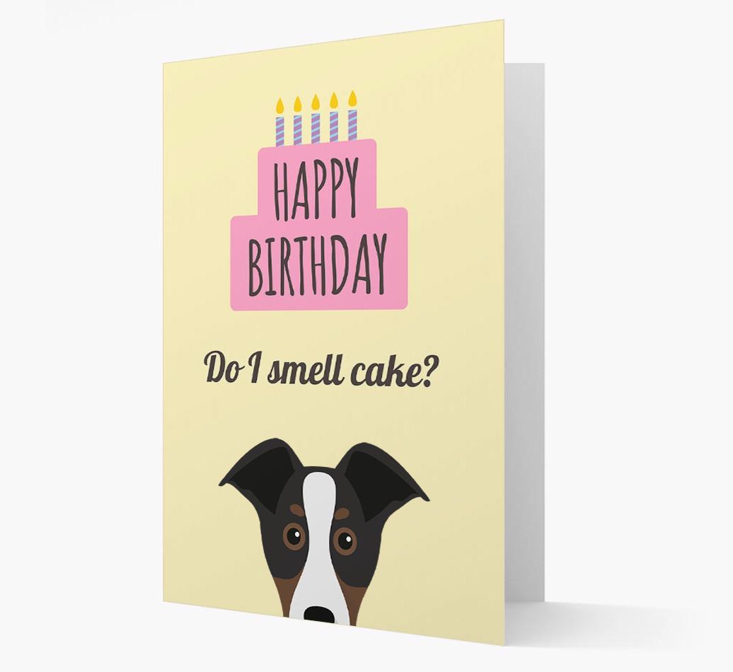 Card 'Do I smell cake?' with {breedCommonName} Icon