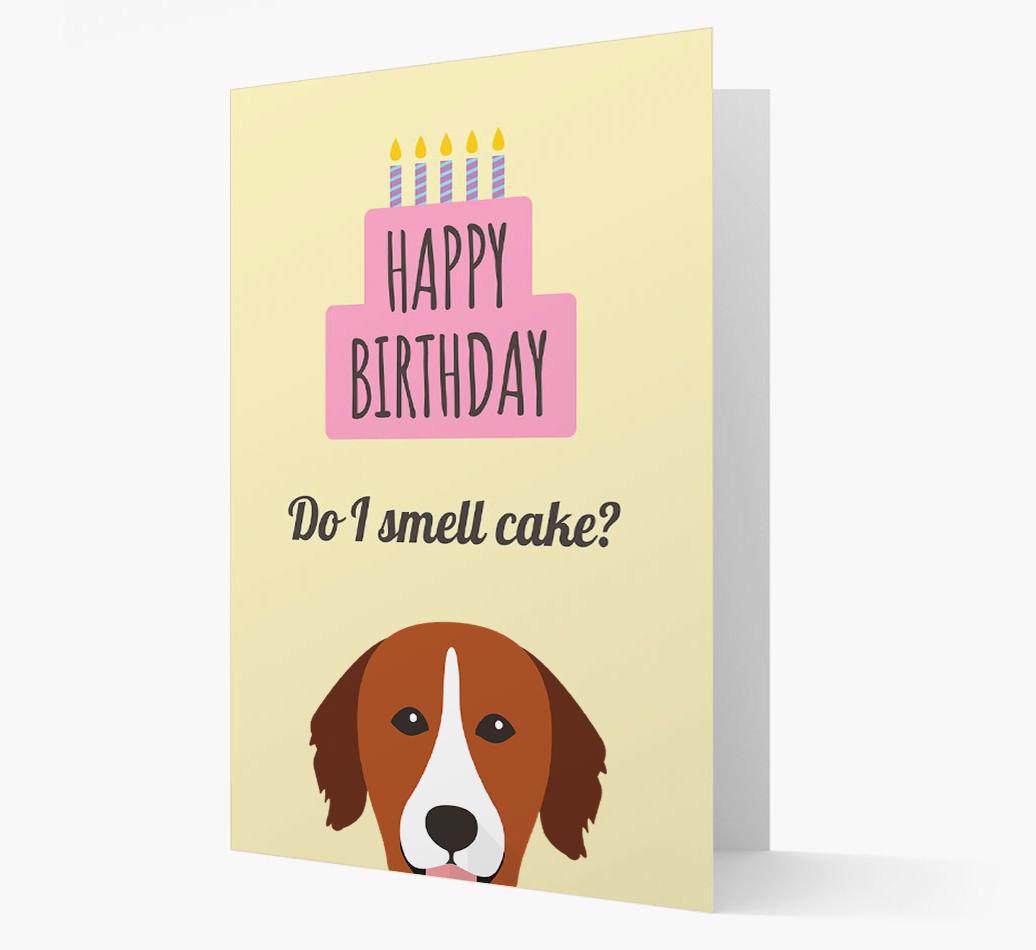 Card 'Do I smell cake?' with {breedCommonName} Icon