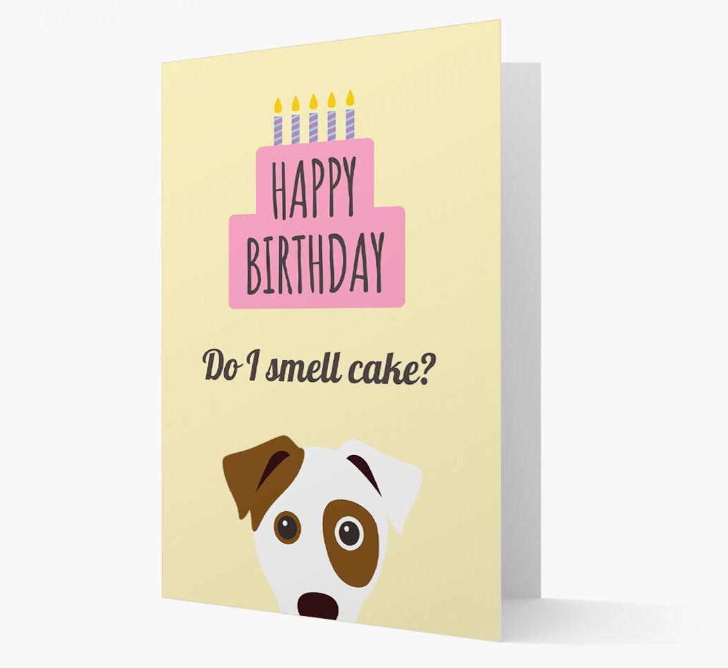 Card 'Do I smell cake?' with {breedCommonName} Icon