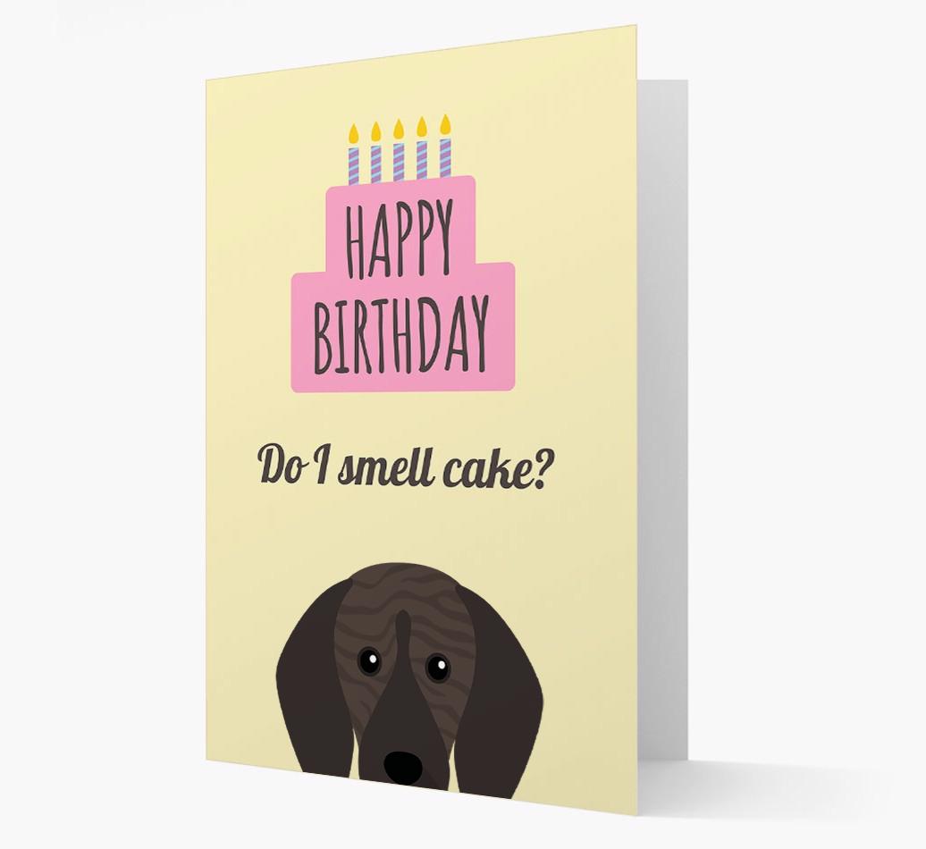 Card 'Do I smell cake?' with {breedCommonName} Icon