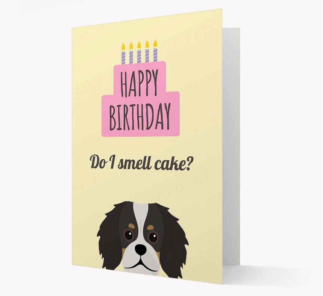 Card 'Do I smell cake?' with {breedCommonName} Icon