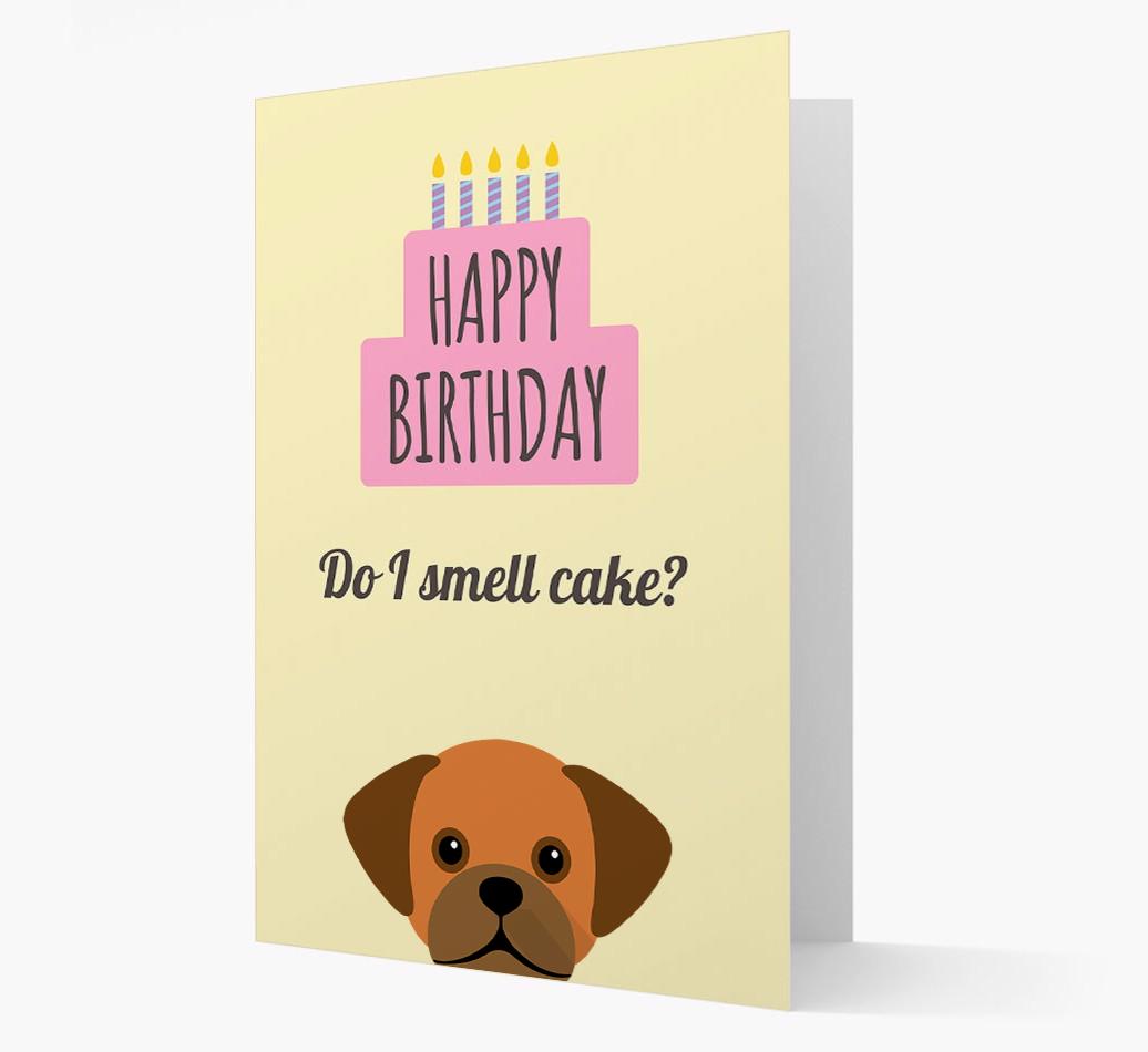 Card 'Do I smell cake?' with {breedCommonName} Icon