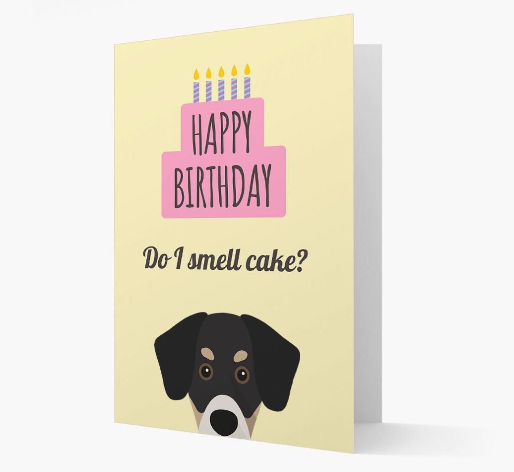 Card 'Do I smell cake?' with {breedCommonName} Icon