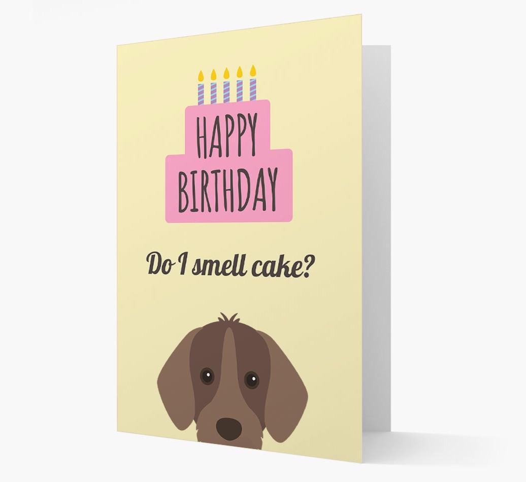 Card 'Do I smell cake?' with {breedCommonName} Icon