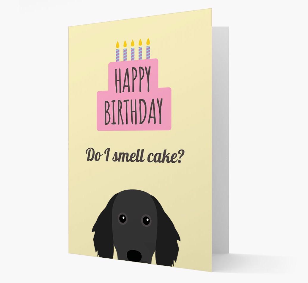 Card 'Do I smell cake?' with {breedCommonName} Icon