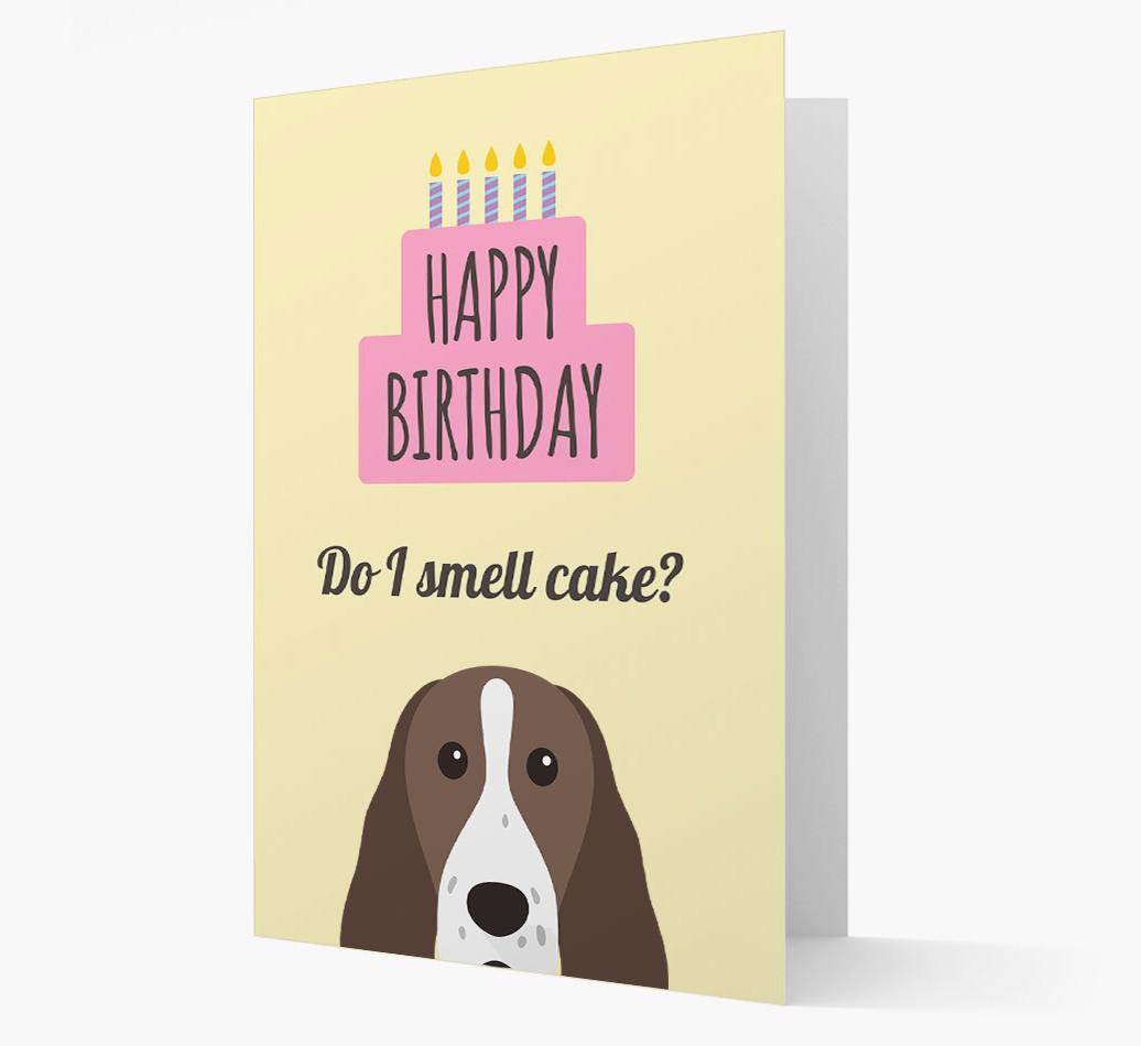 Card 'Do I smell cake?' with {breedCommonName} Icon