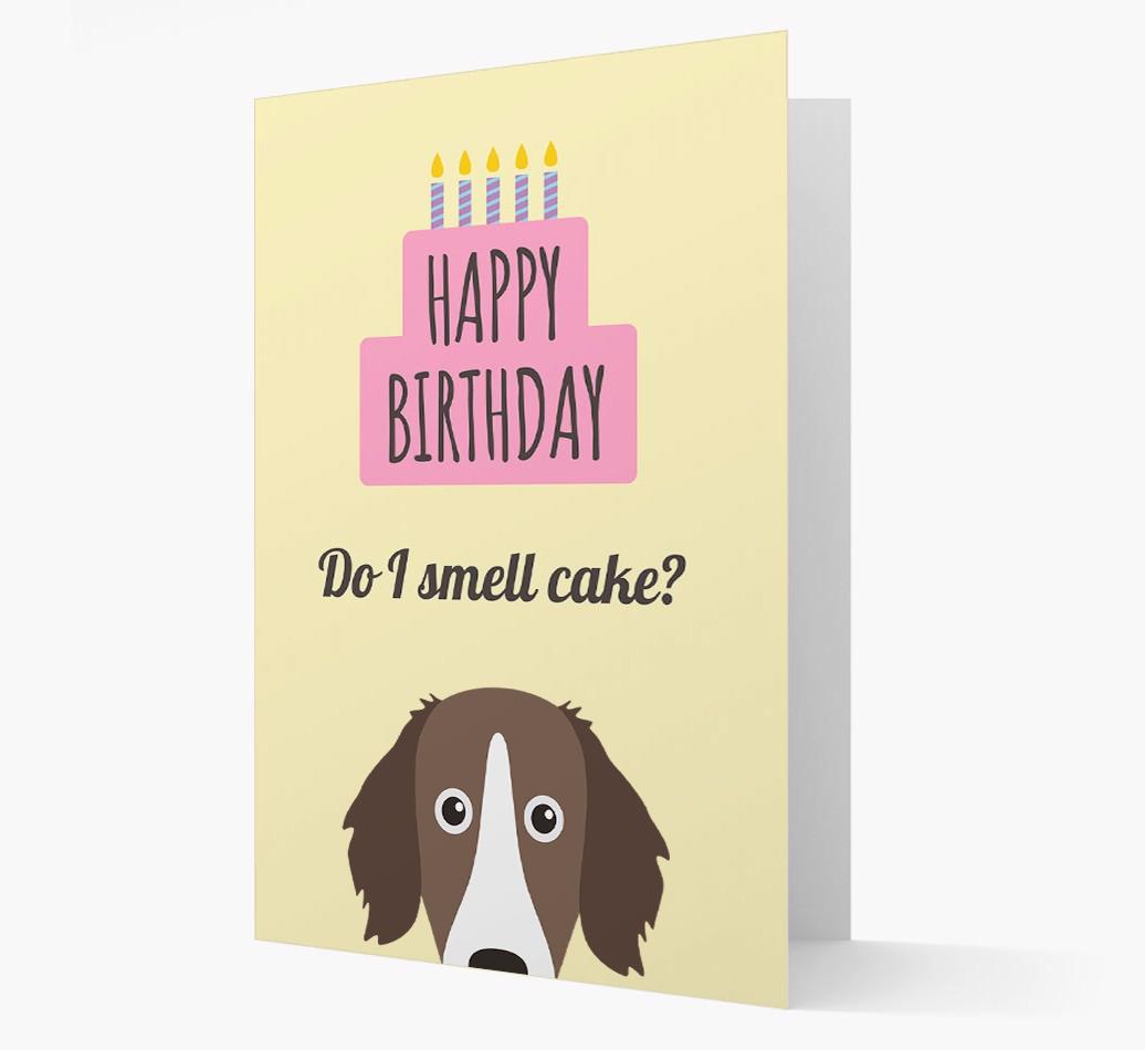 Card 'Do I smell cake?' with {breedCommonName} Icon