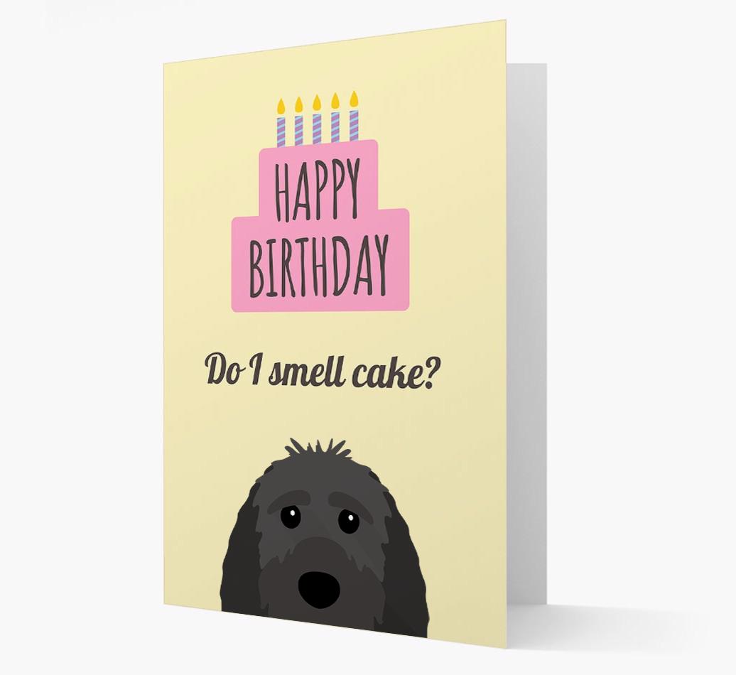 Card 'Do I smell cake?' with {breedCommonName} Icon