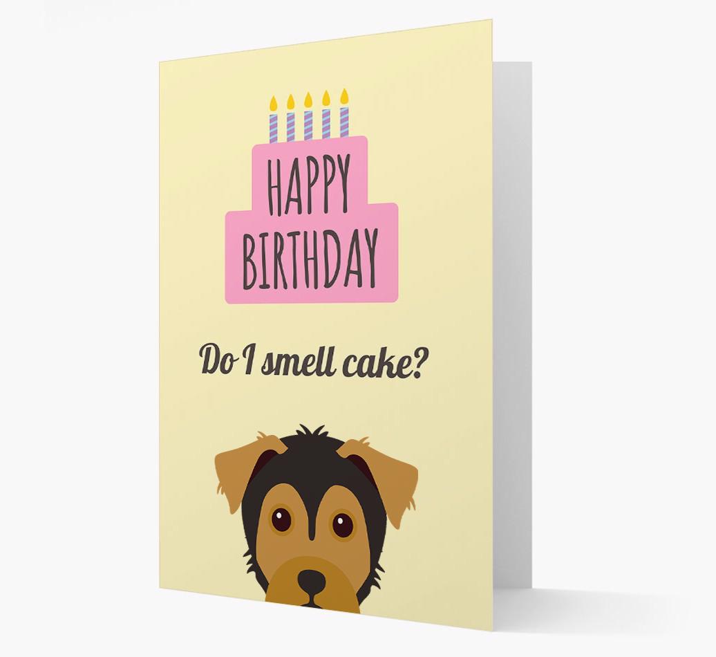 Card 'Do I smell cake?' with {breedCommonName} Icon