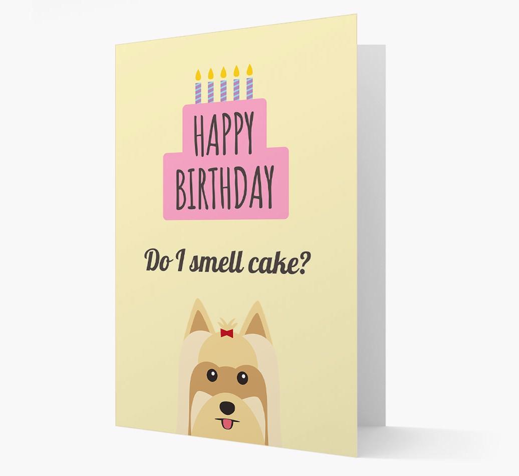 Card 'Do I smell cake?' with {breedCommonName} Icon