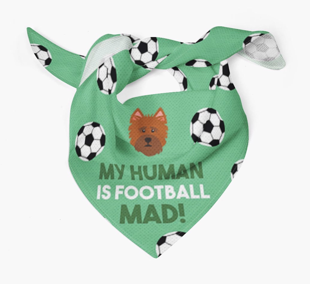 My Human Is Football Mad: Personalised {breedFullName} Bandana