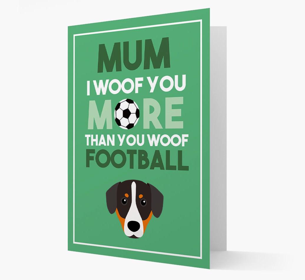 Mum I Woof You More Than You Woof Football: Personalised {breedFullName} Card