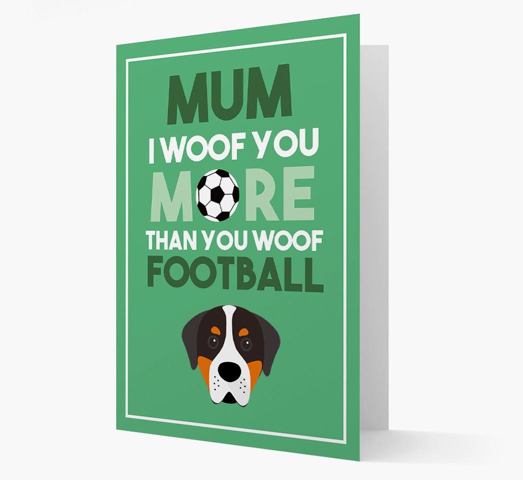 Mum I Woof You More Than You Woof Football: Personalised {breedFullName} Card
