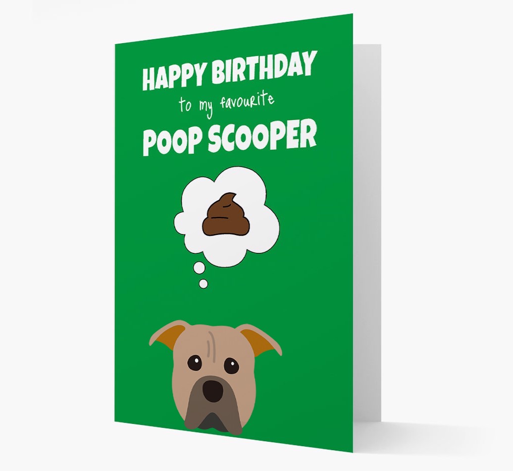 Card 'Poop Scooper' with {breedCommonName} Icon