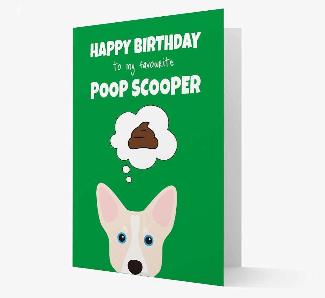 Card 'Poop Scooper' with {breedCommonName} Icon