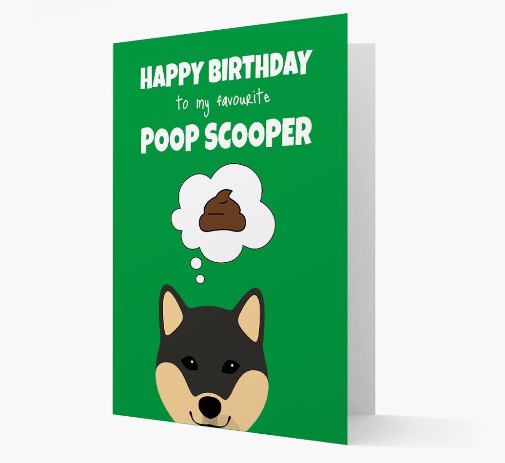 Card 'Poop Scooper' with {breedCommonName} Icon