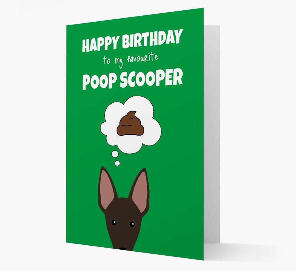 Card 'Poop Scooper' with {breedCommonName} Icon