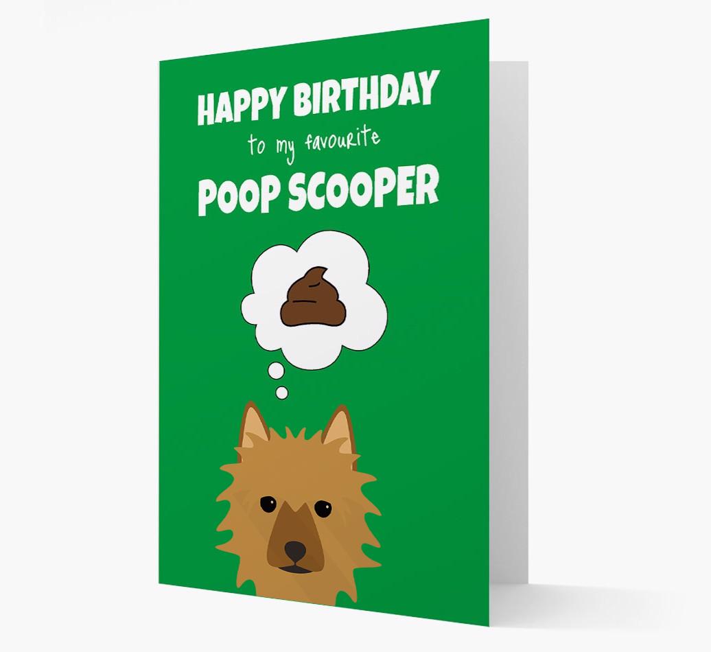 Card 'Poop Scooper' with {breedCommonName} Icon