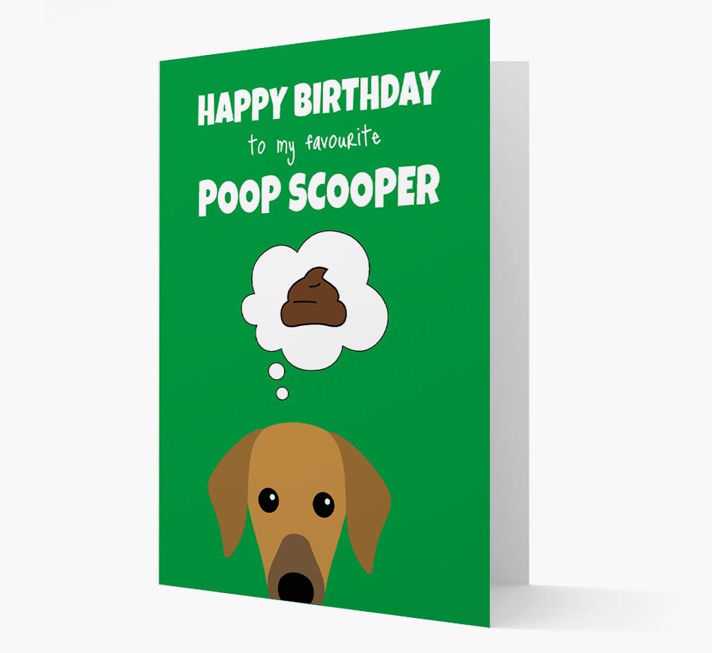 Card 'Poop Scooper' with {breedCommonName} Icon