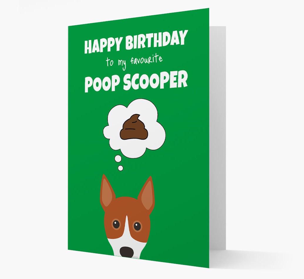 Card 'Poop Scooper' with {breedCommonName} Icon