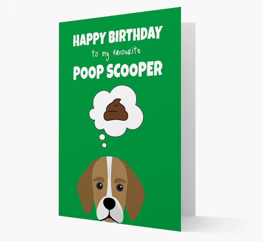 Card 'Poop Scooper' with {breedCommonName} Icon