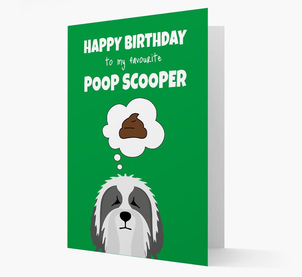 Card 'Poop Scooper' with {breedCommonName} Icon
