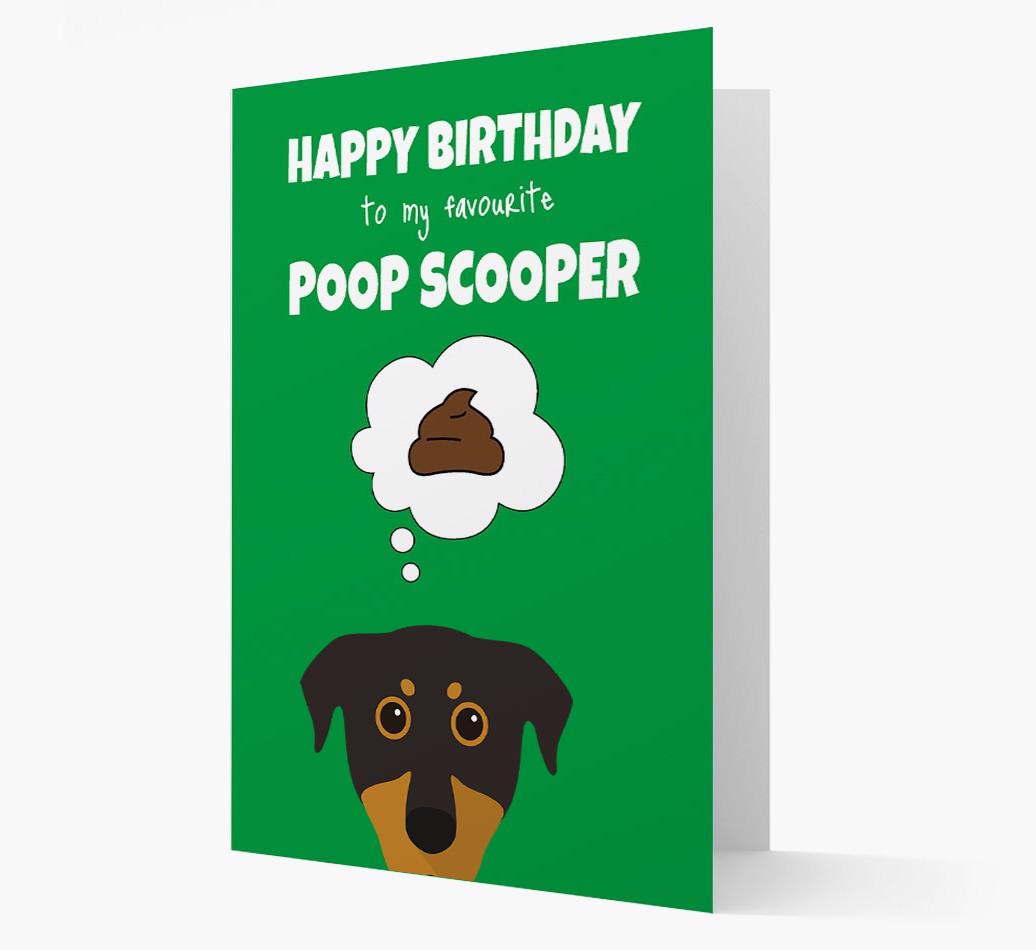 Card 'Poop Scooper' with {breedCommonName} Icon