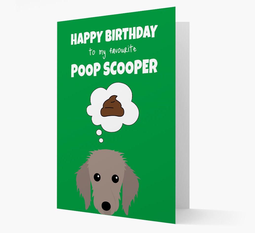 Card 'Poop Scooper' with {breedCommonName} Icon