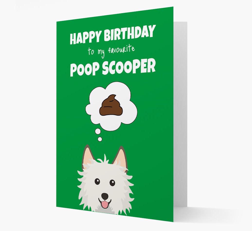Card 'Poop Scooper' with {breedCommonName} Icon