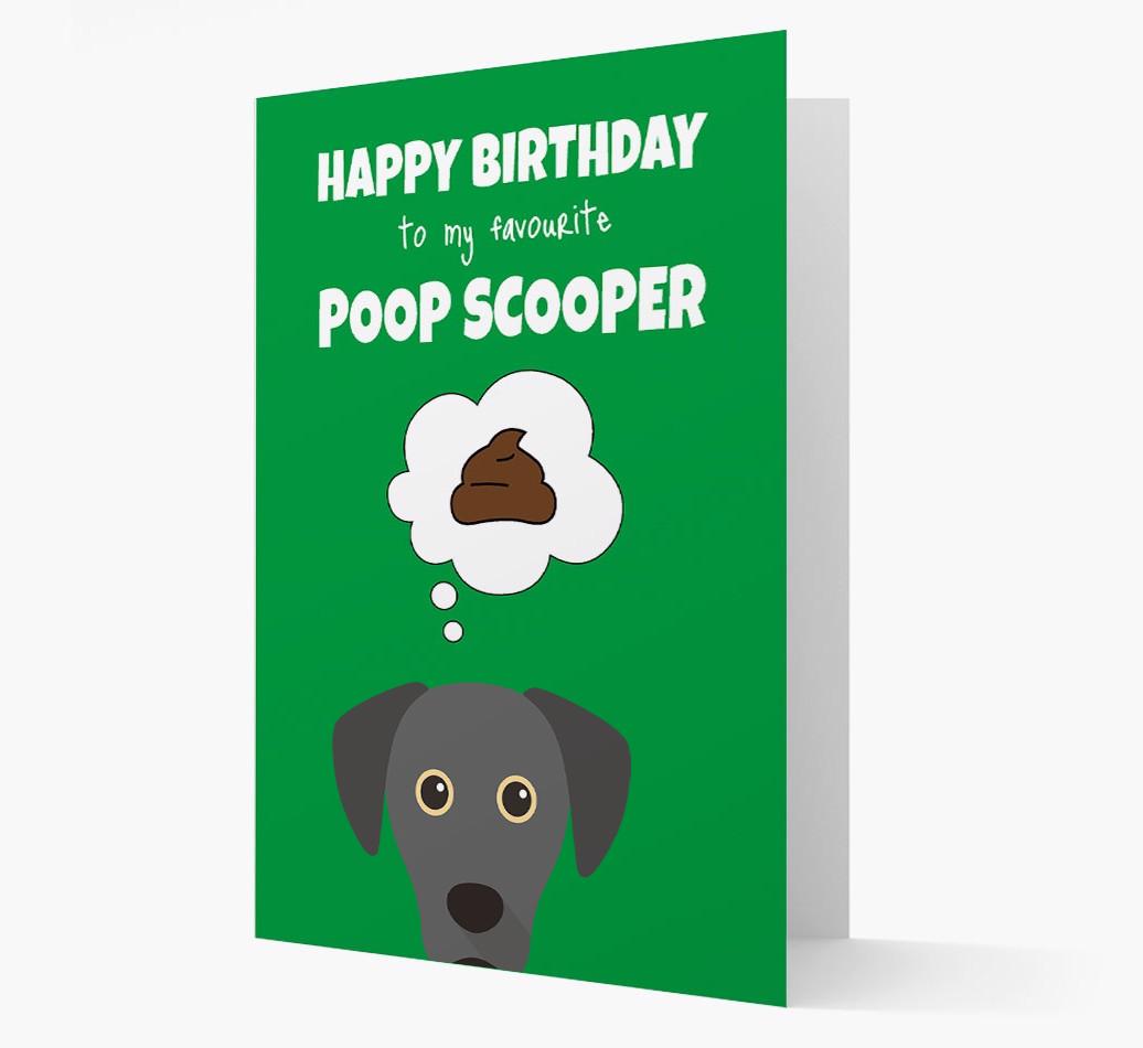 Card 'Poop Scooper' with {breedCommonName} Icon