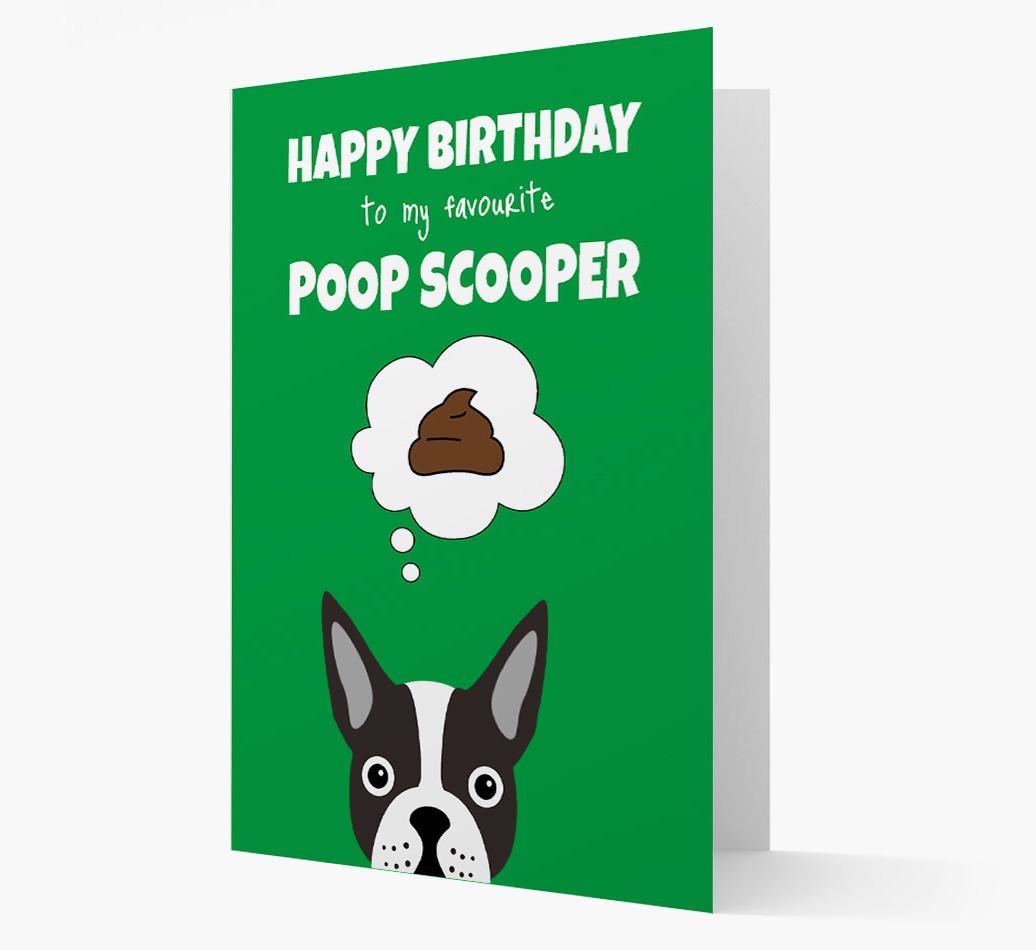 Card 'Poop Scooper' with {breedCommonName} Icon