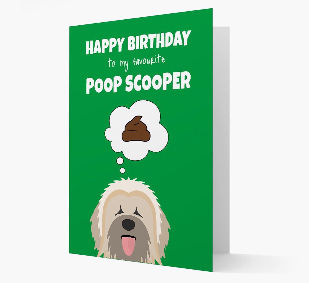 Card 'Poop Scooper' with {breedCommonName} Icon