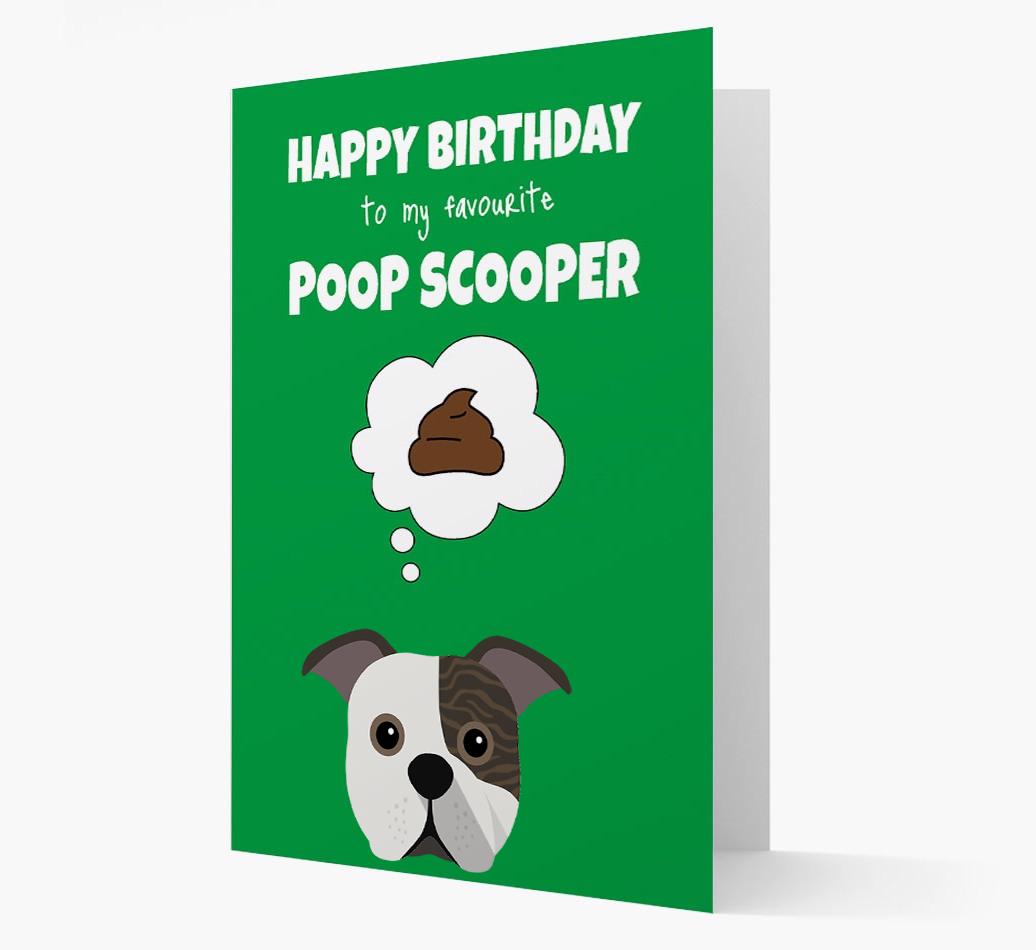 Card 'Poop Scooper' with {breedCommonName} Icon