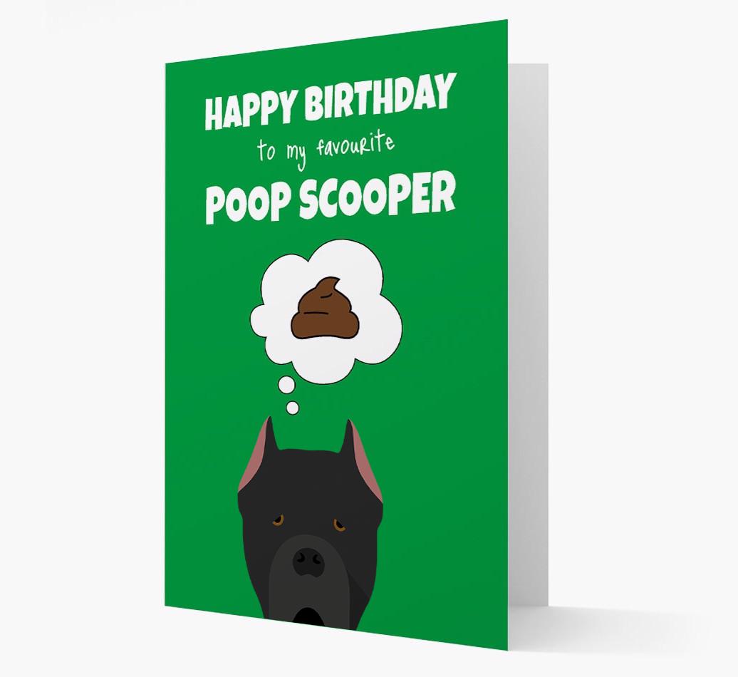 Card 'Poop Scooper' with {breedCommonName} Icon