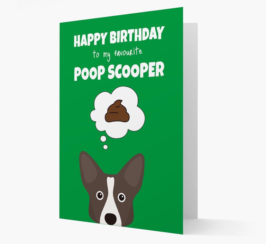 Card 'Poop Scooper' with {breedCommonName} Icon