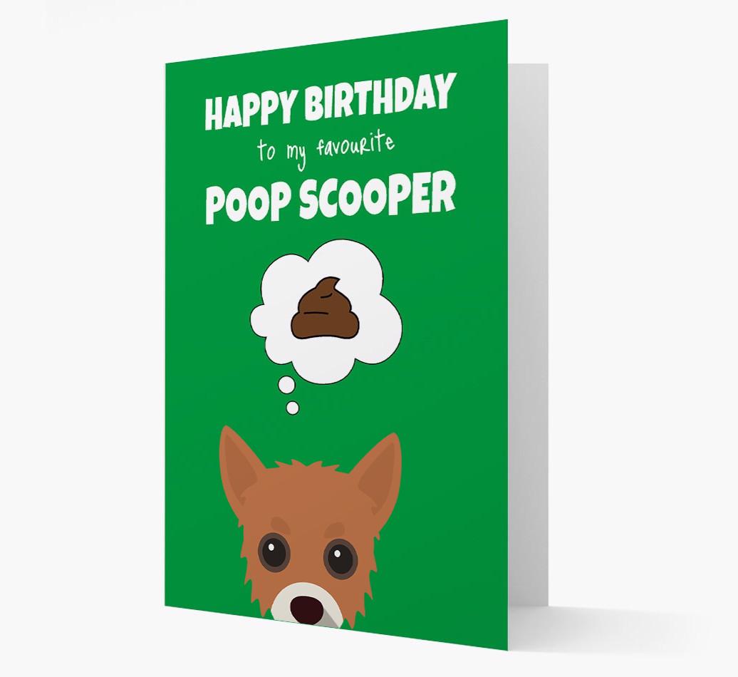 Card 'Poop Scooper' with {breedCommonName} Icon