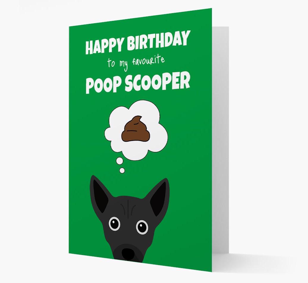 Card 'Poop Scooper' with {breedCommonName} Icon