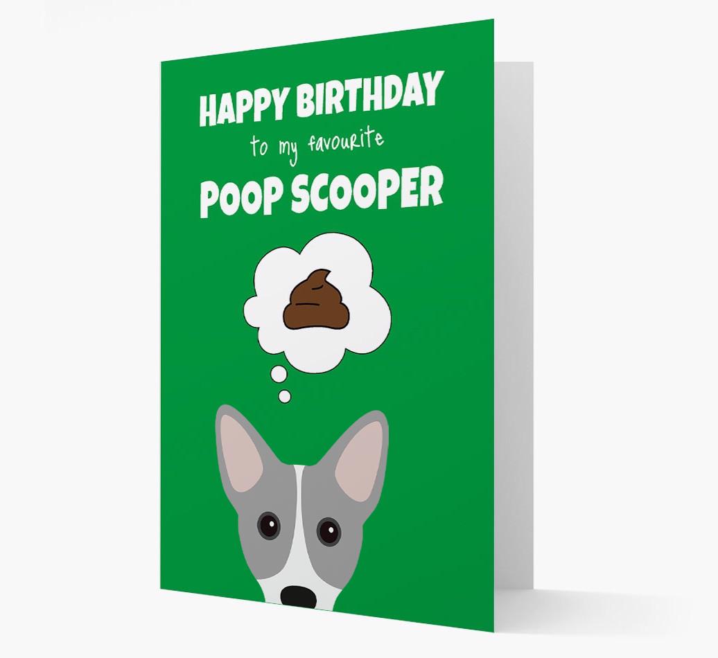 Card 'Poop Scooper' with {breedCommonName} Icon