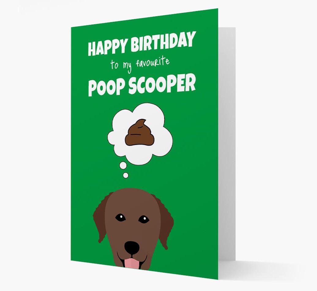 Card 'Poop Scooper' with {breedCommonName} Icon