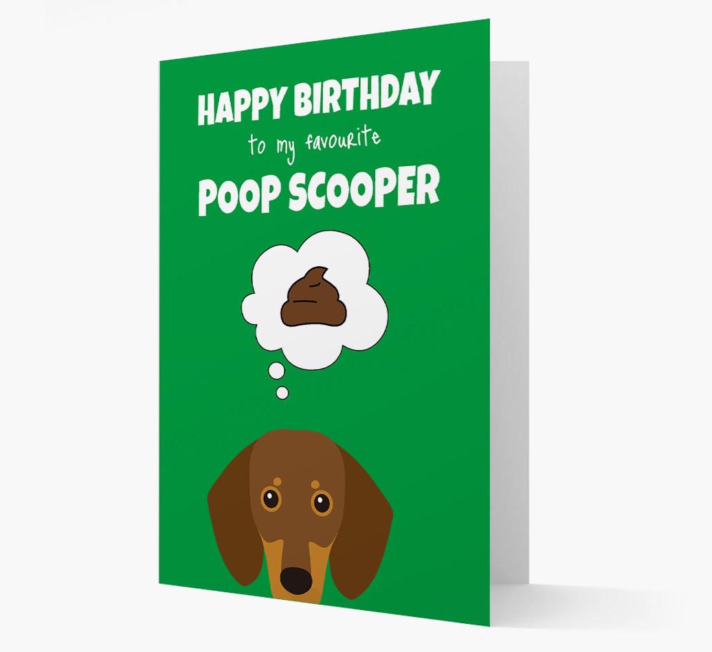Card 'Poop Scooper' with {breedCommonName} Icon