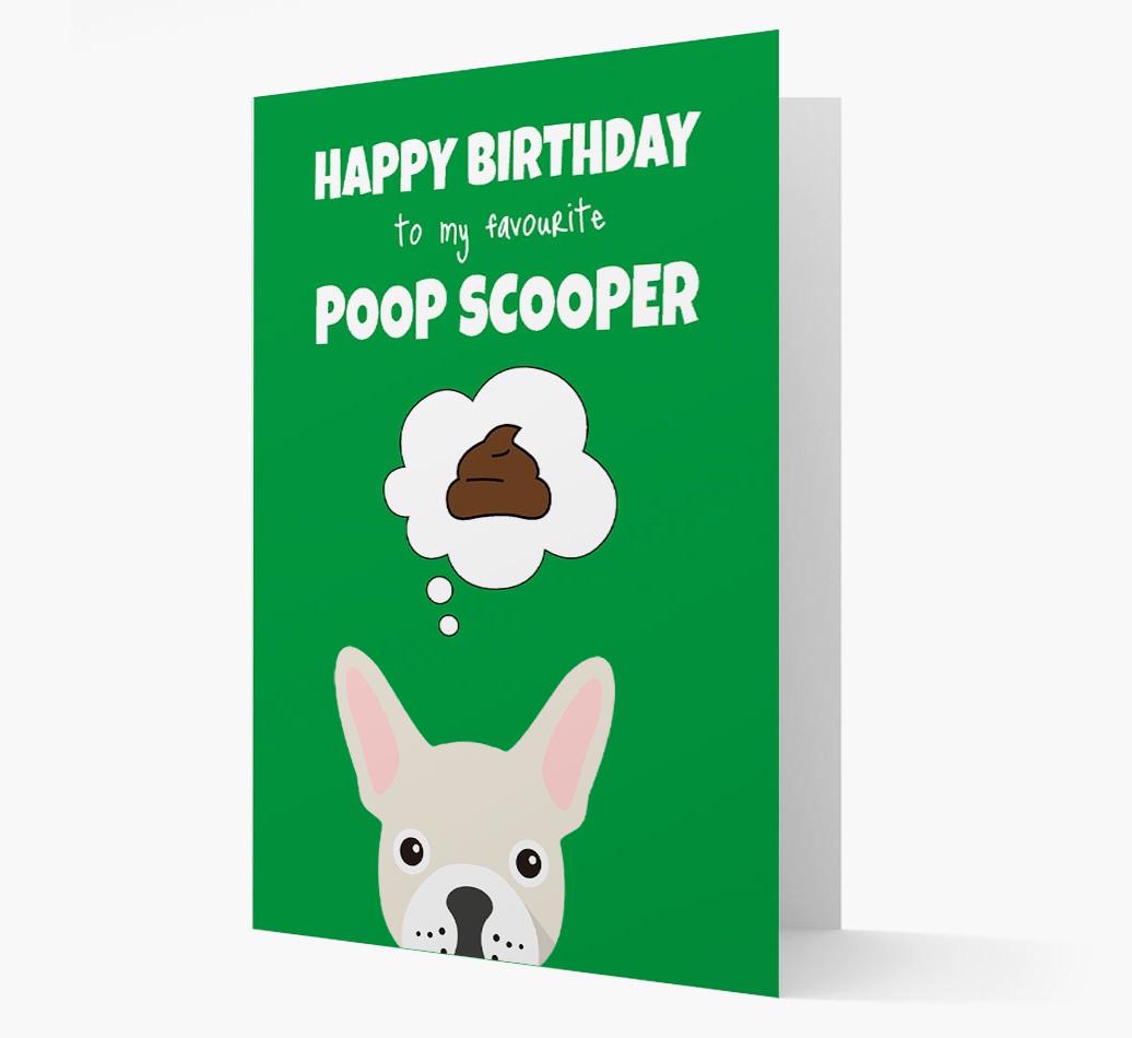 Card 'Poop Scooper' with {breedCommonName} Icon