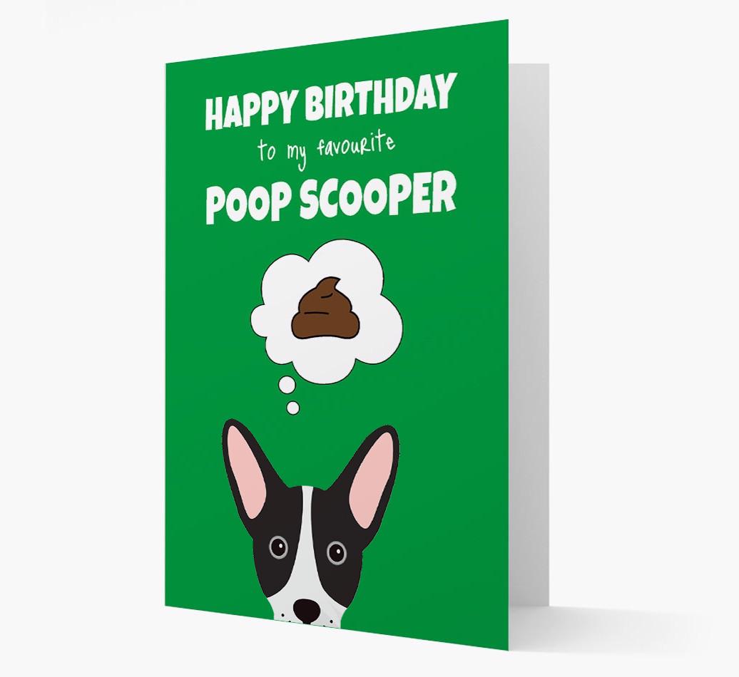 Card 'Poop Scooper' with {breedCommonName} Icon