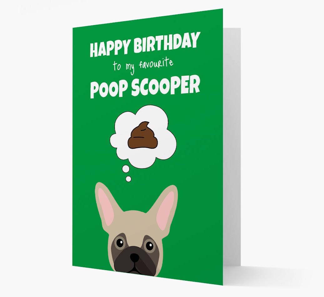 Card 'Poop Scooper' with {breedCommonName} Icon